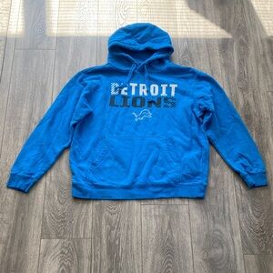 Fanatics - Men’s Blue Detroit Lions Football Hoodie - Size L